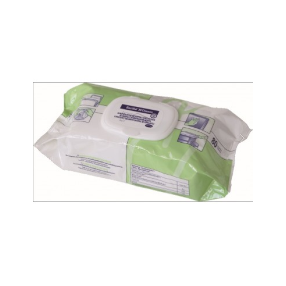 Toallitas desinfectantes Bacillol 30 Tissues, Flow-Pack, Paquete 80 unidades-Leer más