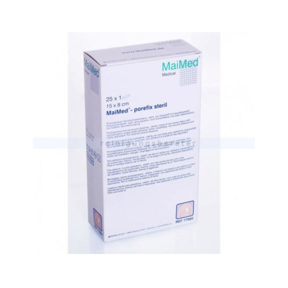 Apósito Adhesivo MaiMed - porefix estéril 15 cm x 8 cm, Caja 25 unidades-Leer más