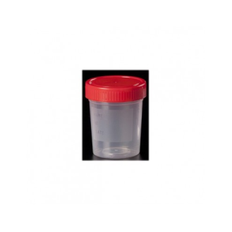 Contenedor de Orina 120 cc. Tapón rojo unitario-Leer más