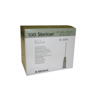Aguja hipodérmica STERICAN 0,4x40 27Gx1 1/2 Gris-Leer más