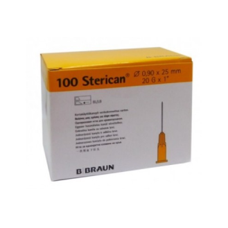 Aguja hipodérmica STERICAN 0,9x25 20Gx1 Amarilla Caja 100 unidades-Leer más