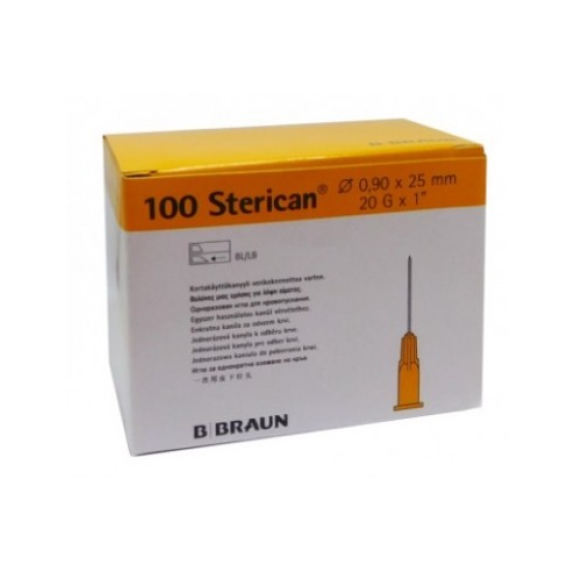 Aguja hipodérmica STERICAN 0,9x25 20Gx1 Amarilla Caja 100 unidades Aguja hipodérmica STERICAN 0,9x25 20Gx1 Amarilla Caja 100 unidades-Leer más