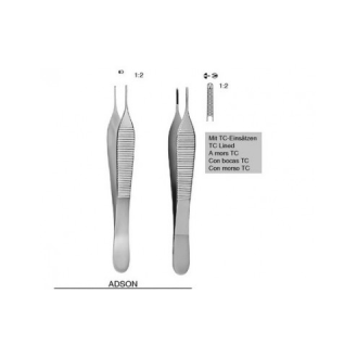 Pinza Disección ADSON Con Diente 1x2 12 cm-Leer más