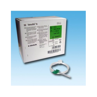 Aguja con aletas VENOFIX G-21 0,8x20 Verde Caja 50 unidades-Leer más