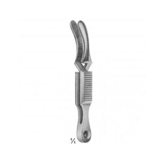Pinza Atraumática Bulldog mod. Dieffenbach 5,5 cm Curva-Leer más
