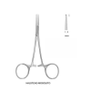 Pinza MOSQUITO Hasteld Recto Con Diente 12 cm
