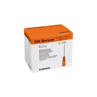 Aguja hipodérmica STERICAN 0,5x16 25Gx5/8 Naranja Caja 100 unidades-Leer más