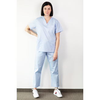Basicfit - Blouse Médicale - Unisexe - Bleu Ciel - S-Lire la description