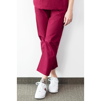 Basicfit - Pantalon Médicale - Unisexe - Bordeaux - L-Lire la description