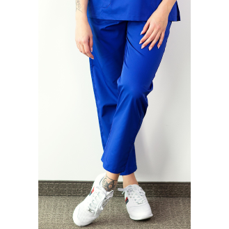 Basicfit - Pantalon Médicale - Unisexe - Bleu Royal- S-Lire la description