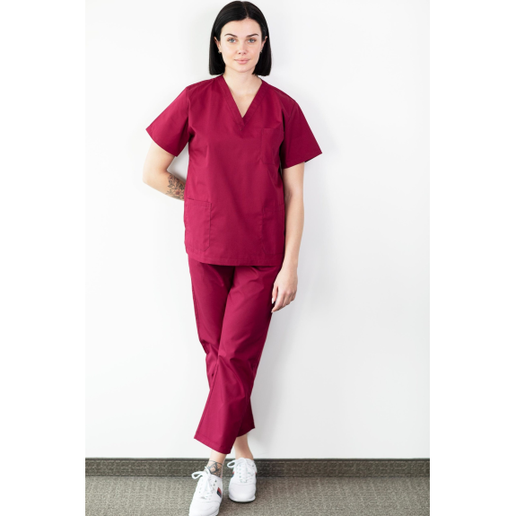 Basicfit - Tunique (blouse) - Unisexe - Bordeaux - S Basicfit - Tunique (blouse) - Unisexe - Bordeaux - S-Lire la description