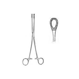 Pinza Porta-Esponjas FOERSTER Recta 25 cm. Anilla estriada.-Leer más