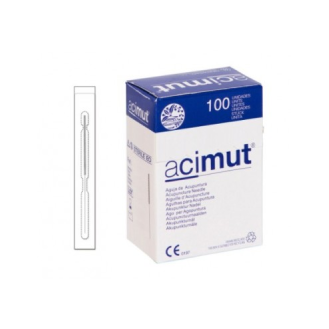 Aguja de acupuntura de acero siliconado sin cabeza y sin guía 0,30 x 40 mm-Leer más
