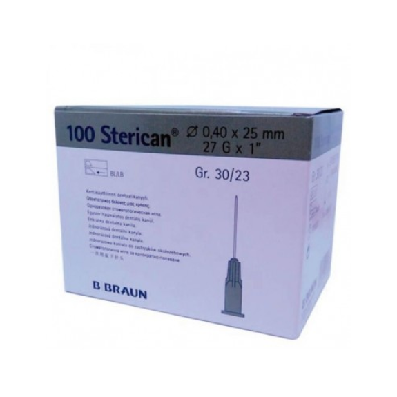 Aguja hipodérmica STERICAN 0,4x25 27Gx1 Gris Aguja hipodérmica STERICAN 0,4x25 27Gx1 Gris-Leer más