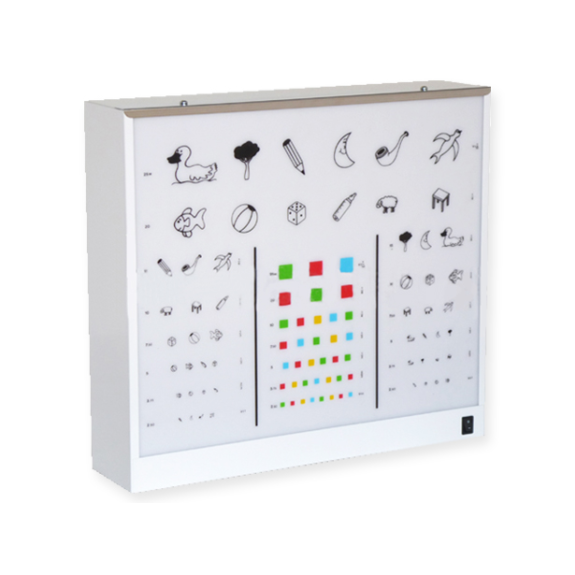 Optotipo 450x380x110 INFANTIL Esmaltado-Leer más
