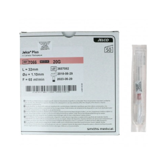 Catéter JELCO Safe Touch SIN aletas 20G 1,1 Ø x 32 mm Long Rosa-Leer más