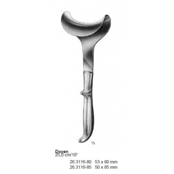 Separador/Especulo DOYEN 25 cm, 53x80 mm-Leer más