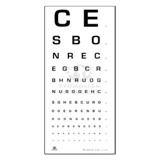 OPTOTIPO para 5 Metros letras aleatorias visión lejana-Leer más