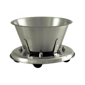 Cubo Quirófano Acero Inoxidable, Base metálica 4 ruedas. Capacidad 7 litros.-Leer más