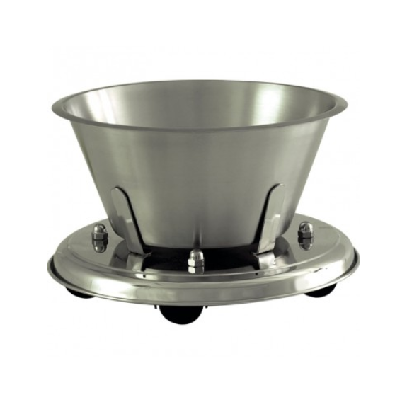 Cubo Quirófano Acero Inoxidable, Base metálica 4 ruedas. Capacidad 7 litros.-Leer más