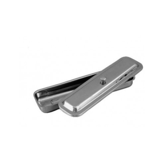 Instrumentenschale 290x180x50 mm, Edelstahl, mit Deckel, 0,8 mm Dicke-Beschreibung lesen