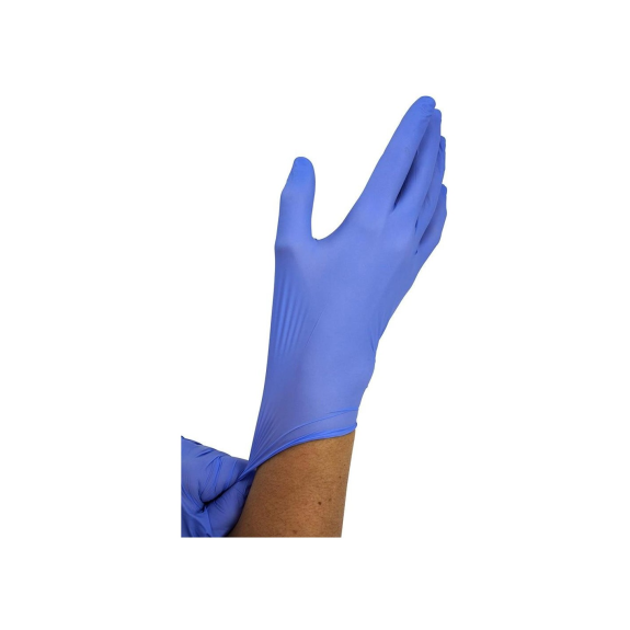 Gant en nitrile non poudré Blue taille L. Boîte de 200 unités.-Lire la description