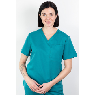 Medfit - Blouse Médical - Unisexe - Bleu canard - XXXL-Lire la description