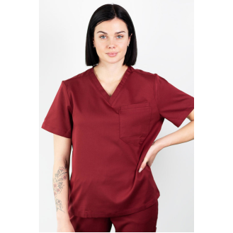 Medfit - Blouse Médical - Unisexe - Bordeaux - Xl-Lire la description