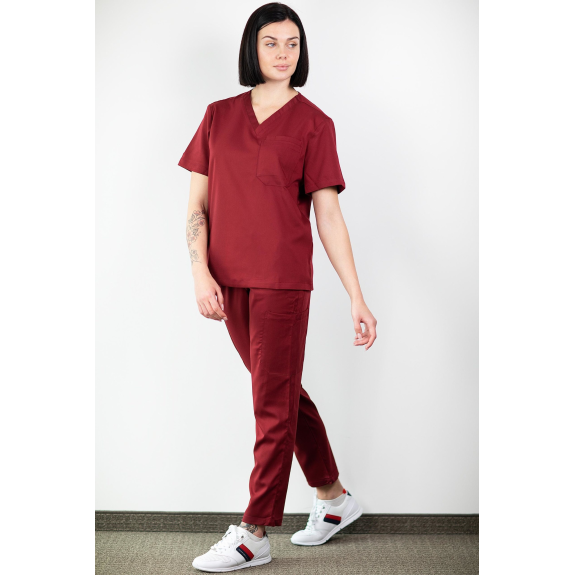 Medfit - Blouse Médical - Unisexe - Bordeaux - Xl Medfit - Blouse Médical - Unisexe - Bordeaux - Xl-Lire la description
