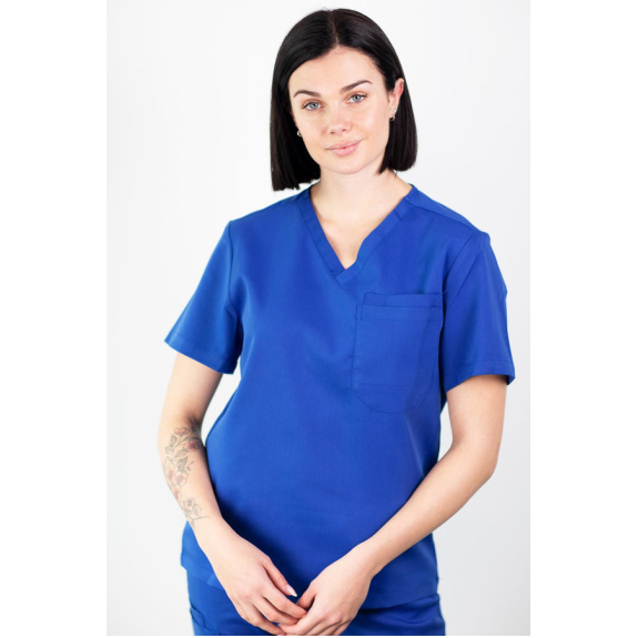 Medfit - Blouse Médical - Unisexe - Bleu Royal - L-Lire la description