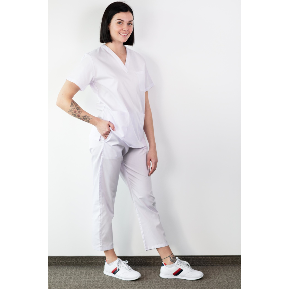 Basicfit - Tunique Médical - Unisexe - Blanc - Xxl-Lire la description
