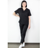 Medfit  Ensemble Médical Blouse Et Pantalon  Unisexe  Noir - XXXL