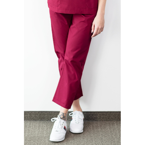 Basicfit - Pantalon Médicale - Unisexe - Bordeaux - Xxl-Lire la description
