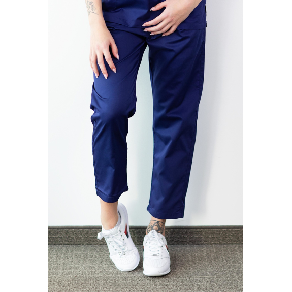Basicfit - Pantalon Médicale - Unisexe - Bleu Marine - S-Lire la description