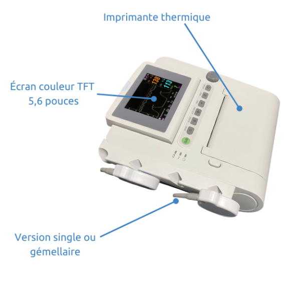 CARDIOTOCOGRAPHE EDAN F3 AVEC VCT SINGLE OU GEMELLAIRE-Lire la description
