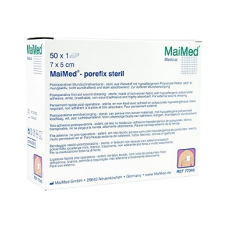 Apósito Adhesivo porefix estéril 7 cm x 5 cm, Caja 50 unidades-Leer más
