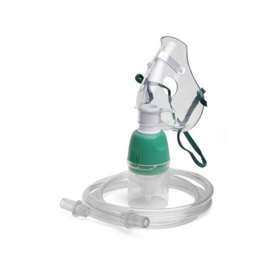 Mascarilla Nebulizador de medicamentos Cirrus 2 Pediátrica SIN látex. Caja 36 unidades-Leer más