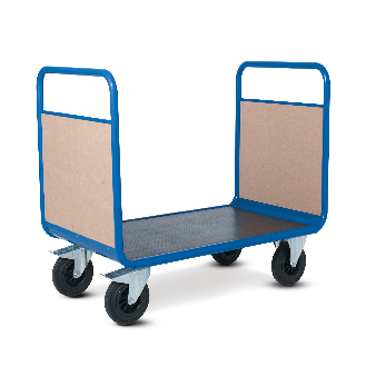 Chariot manutention avec 2 dossiers bois charge 500kg - 70 x 100 x 100cm-Lire la description