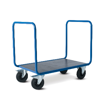 Chariot manutention avec 2 dossiers nus charge 500kg - 70 x 100 x 100cm-Lire la description