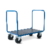 Chariot manutention avec 2 dossiers nus charge 500kg - 70 x 100 x 100cm