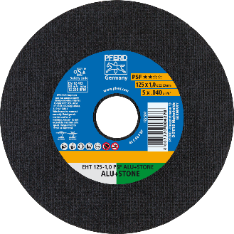 Pferd Trennscheibe EHT 125x1,0x22,23 mm gerade Uni.-Linie PSF ALU+STONE fr-Beschreibung lesen