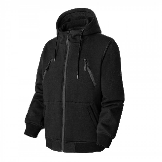 Blouson Sweat Molleton Doublé Noir-Lire la description