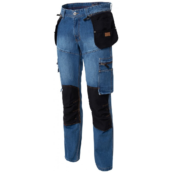 Pantalon de travail Jean Genouillères Poches Bleu-Leer más