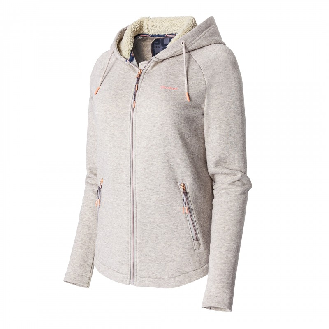 Sweat Zippé Capuche Femme Beige-Lire la description