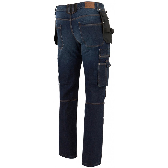 Pantalon de travail Jean Genouillères Poches Brut-Lire la description