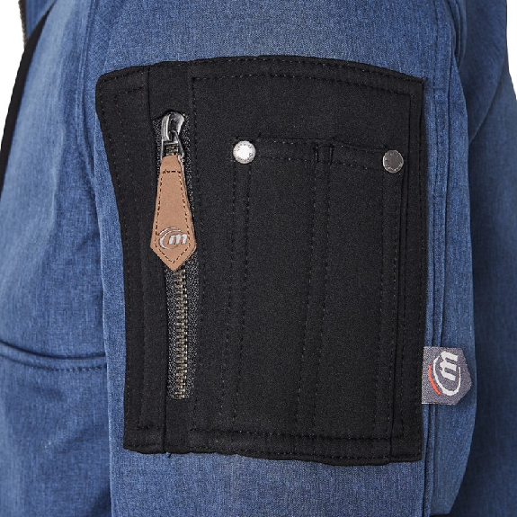 Veste Softshell Denim Bleu-Lire la description