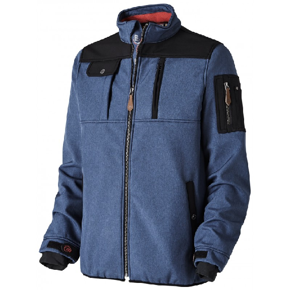 Veste Softshell Denim Bleu-Lire la description