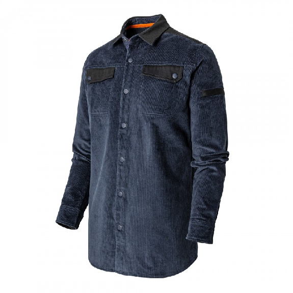 Chemise en Velours Bleu-Lire la description