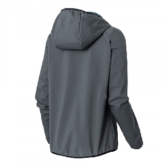 Sweat Zippé Capuche Femme Bi-matière Gris-Lire la description