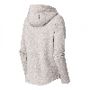 Sweat Zippé Capuche Femme Beige